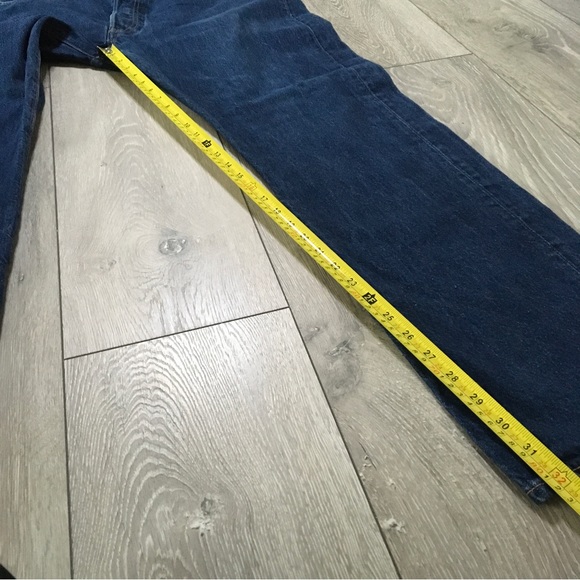 Levis 501 Jeans W38 L32 Blue Straight Button Fly Denim - Picture 9 of 11